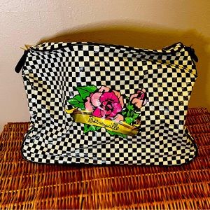 Betsey Johnson Checkered Floral Travel Bag